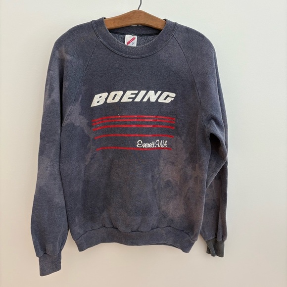 Vintage Sun Bleached Boeing Sweatshirt - Picture 1 of 6